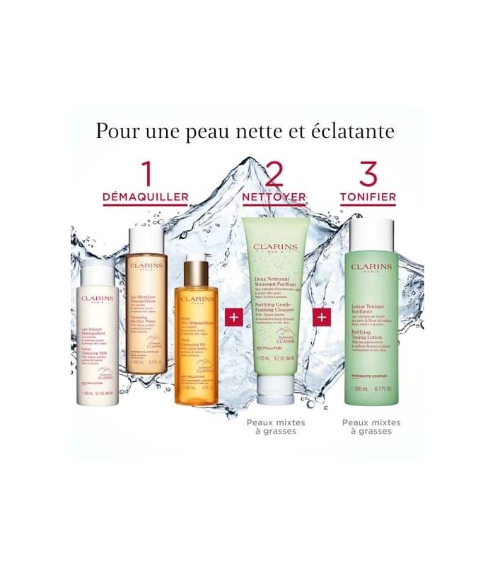Clarins-LOTION TONIQUE PURIFIANTE-Aux extraits de reine des près & fleur de safran