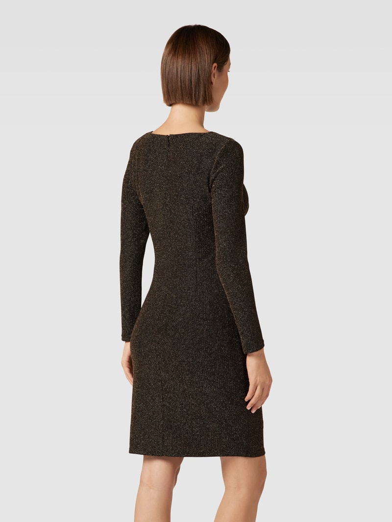Knielanges Kleid mit Raffungen in gold