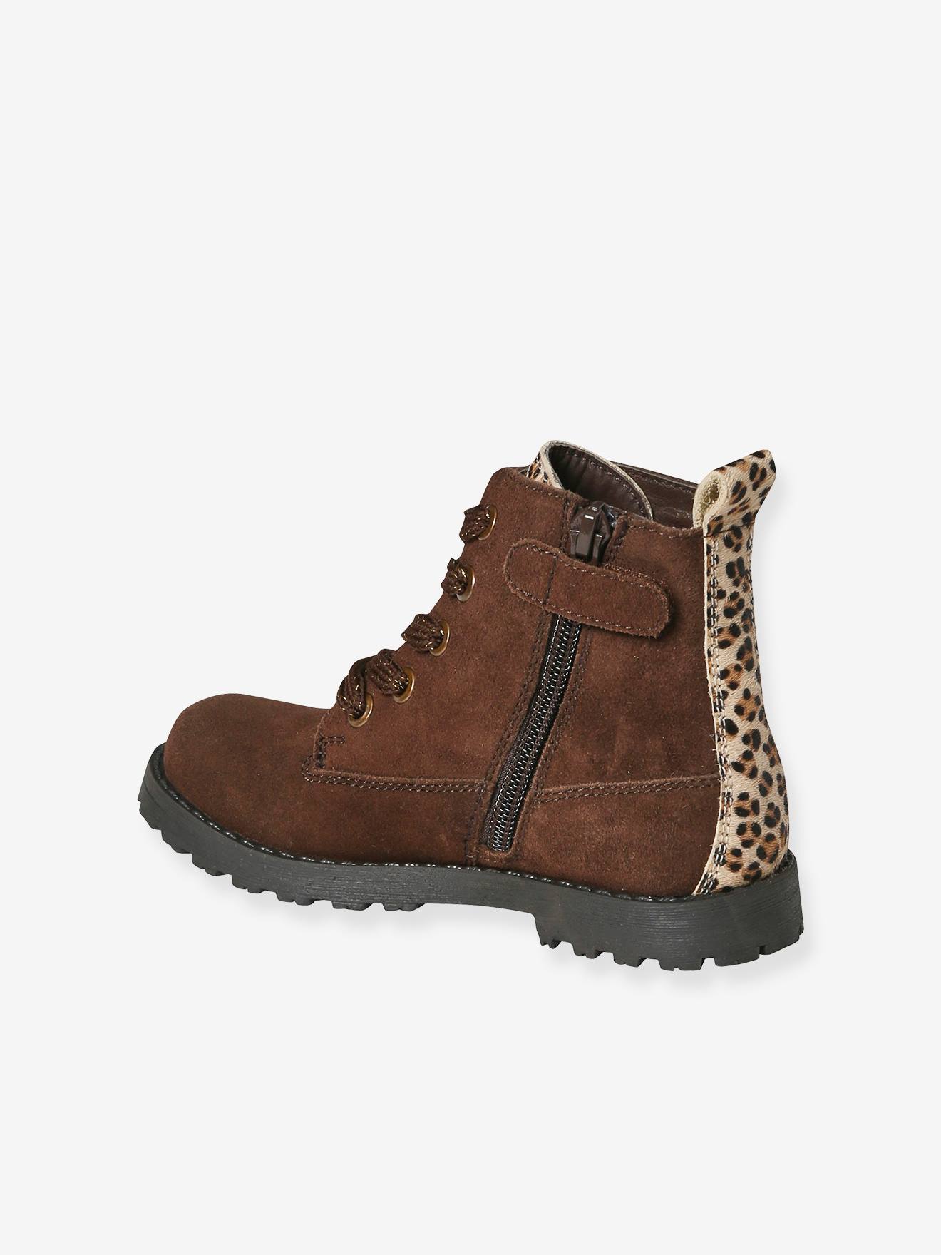 Vertbaudet Mädchen Boots mit Anziehtrick - braun