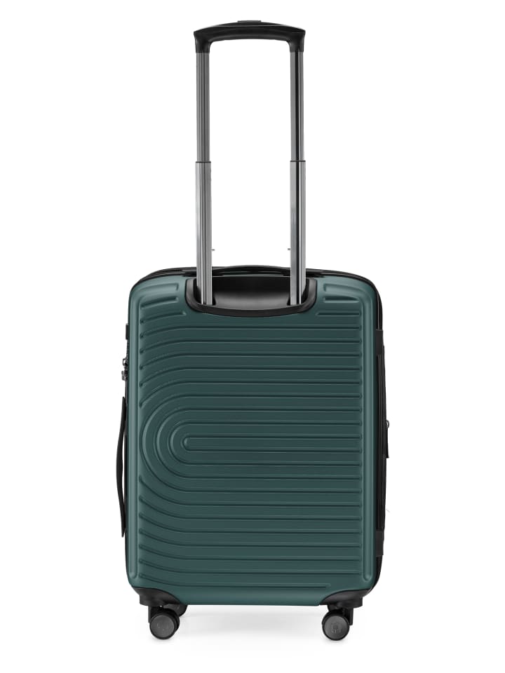 Hauptstadtkoffer Mitte - Handgepäck Bordgepäck-Trolley Koffer, TSA, in Waldgrün günstig kaufen S