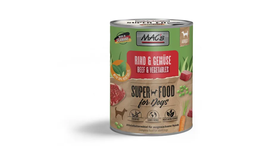 MAC's DOG Hundenassfutter Rind & Kürbis 800 g