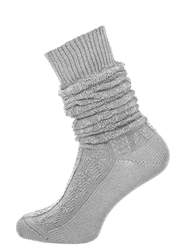 Lusana Kniestrümpfe L5L-4 in mittelgrau günstig kaufen 38-40