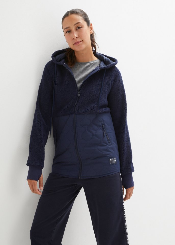 Teddy-Fleece Jacke mit Steppung