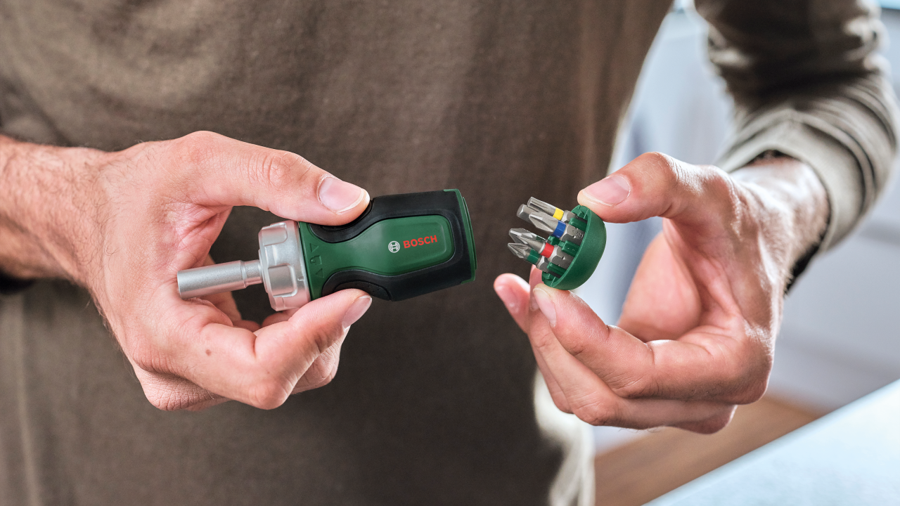 Stubby Ratschenschraubendreher mit Bit Magazin, 6-teilig