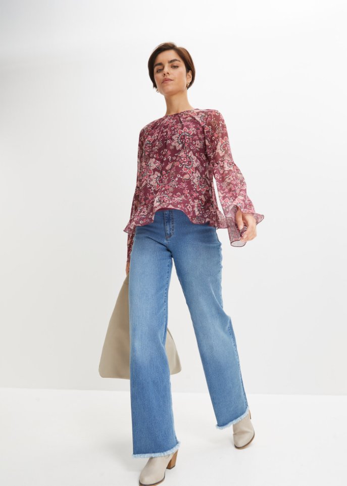 Netz-Shirtbluse, gefüttert