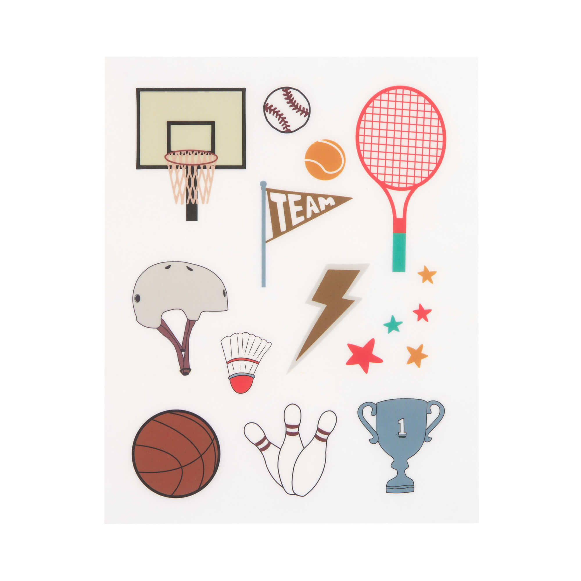 Transfer-Sticker (3 Stk) - Rub on, Sport
