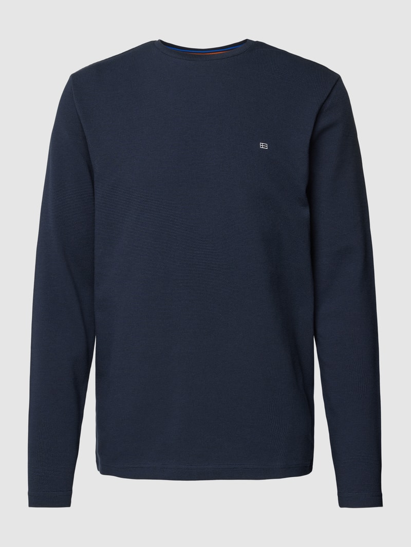 Longsleeve mit Waffelstruktur in marineblau