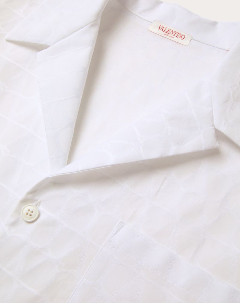 Camisa de boliche Iconographe Toile em algodão popeline