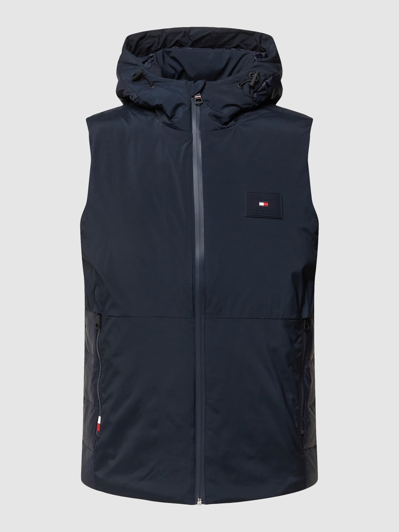 Weste mit Label-Patch in marineblau