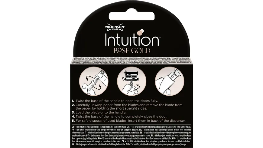WILKINSON SWORD Intuition Rose Gold Rasierklingen 15er Packung