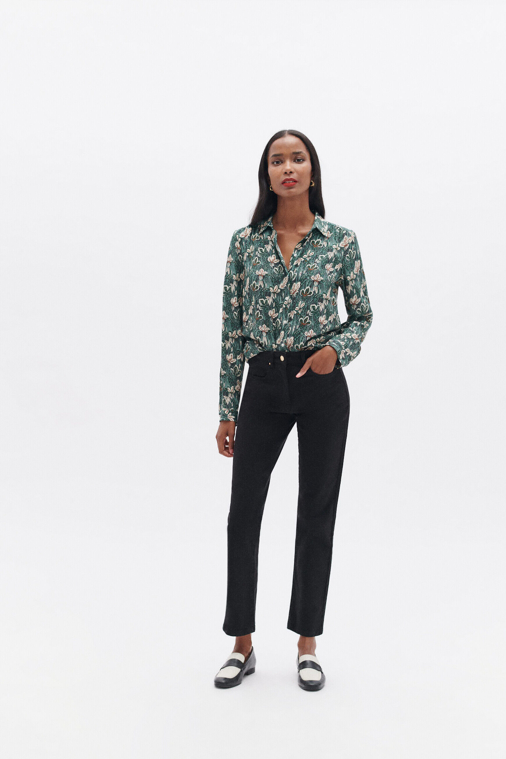 Pantalon pdarwino noir femme