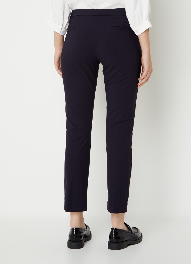 TRVL DRSS  High waist slim fit cropped pantalon van travelstof