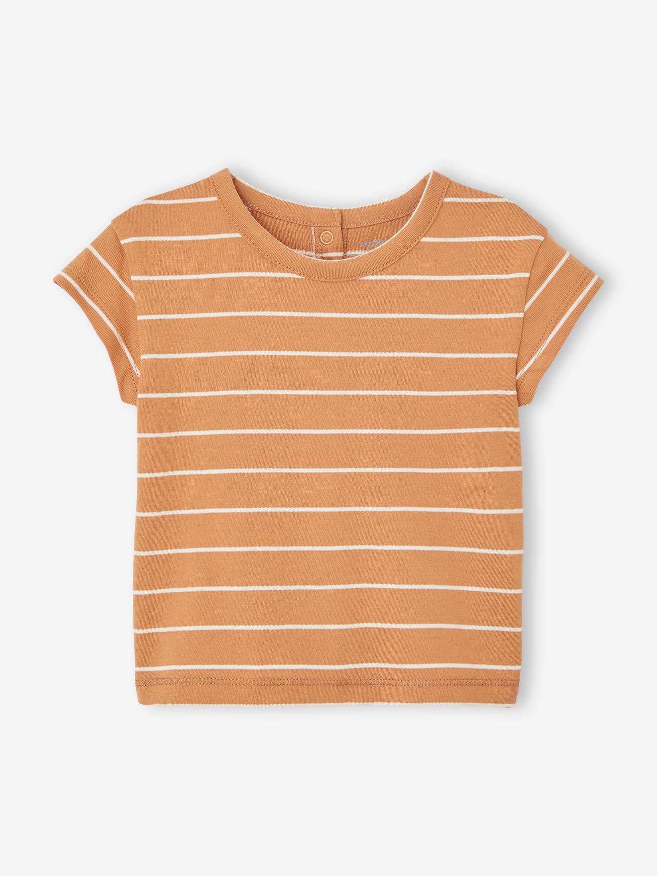 Vertbaudet 2er-Pack Baby T-Shirts BASIC - karamell