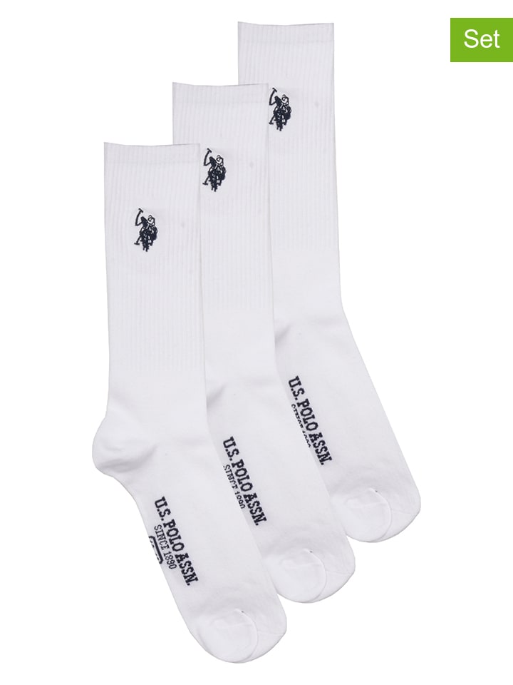 U.S. Polo Assn. 3er-Set: Socken in Weiß günstig kaufen
