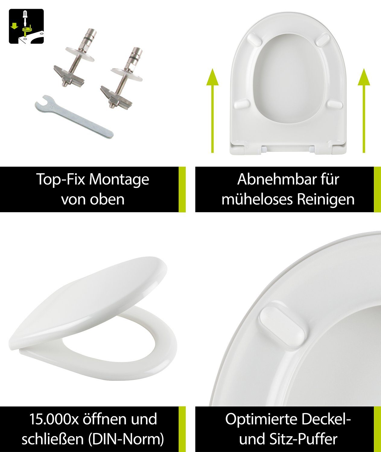 aquaSu WC-Sitz Renova Nr. 1, Für Keramag Renova Nr.1 203040, 203140, 203050, 203010, 213010, 213011