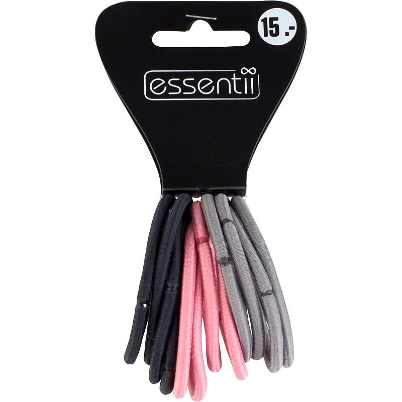 Essentii Hårstrikk 12-pk 3 farger