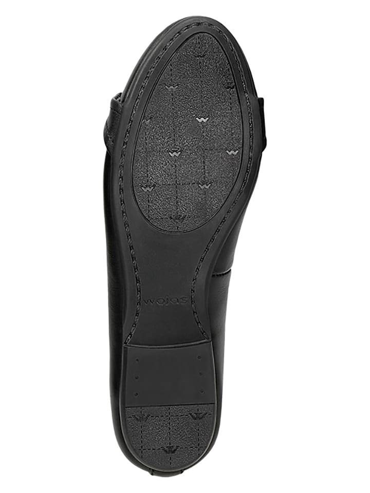 Wojas Leder-Ballerinas in Schwarz günstig kaufen