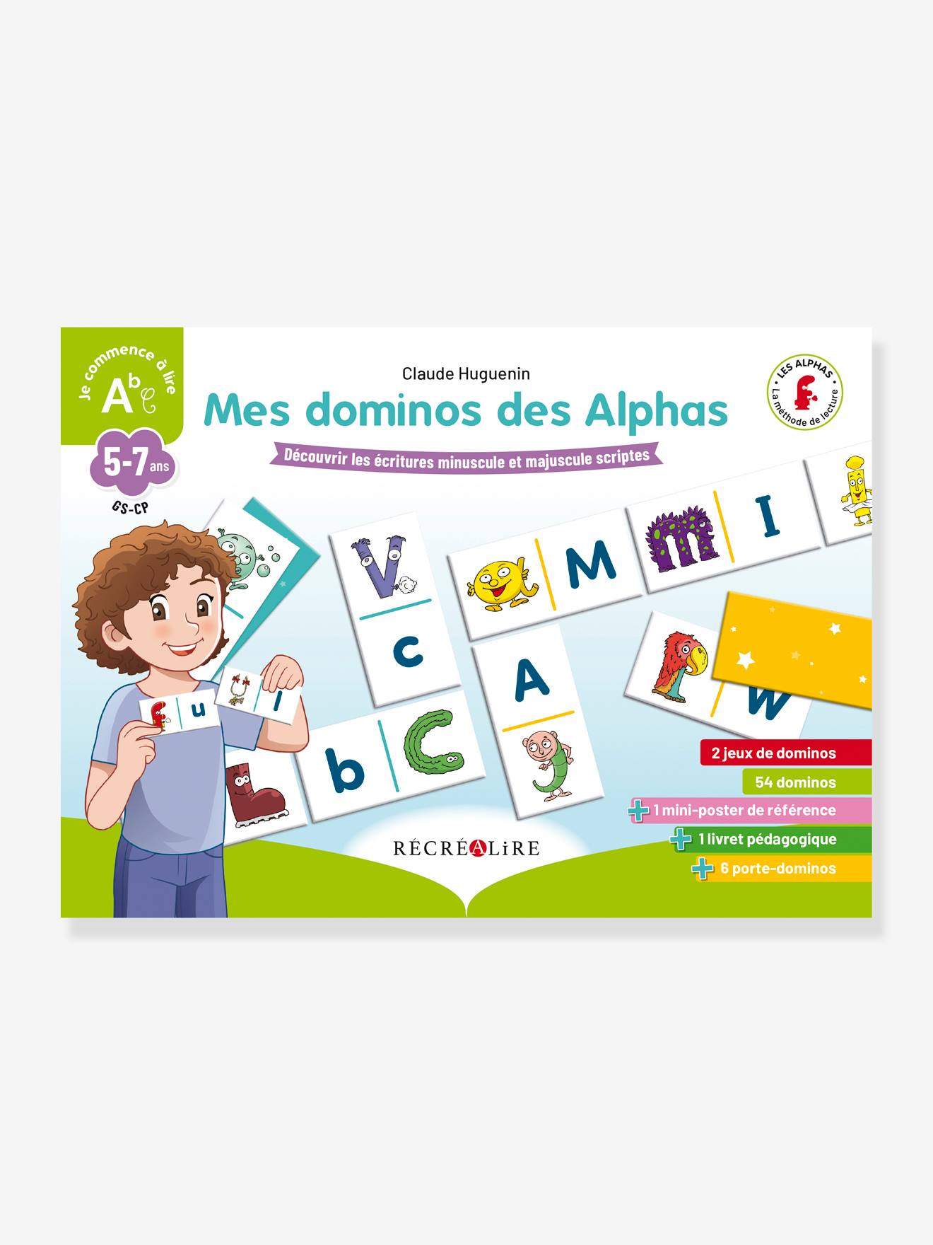Mes dominos des Alphas RÉCRÉALIRE blanc