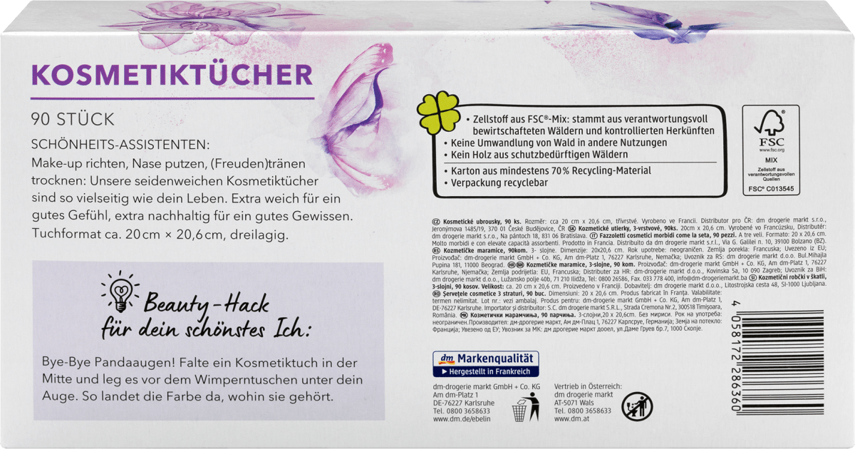 Kosmetiktücher, 90 St
