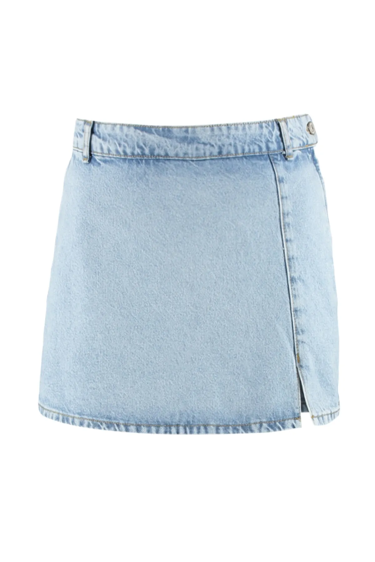 Trendyol Collection  Blauer, geschlitzter Denim-Shorts-Rock TWOSS23SR00091