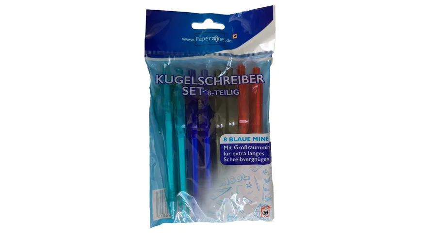PAPERZONE Kugelschreiber Set 8-tlg.
