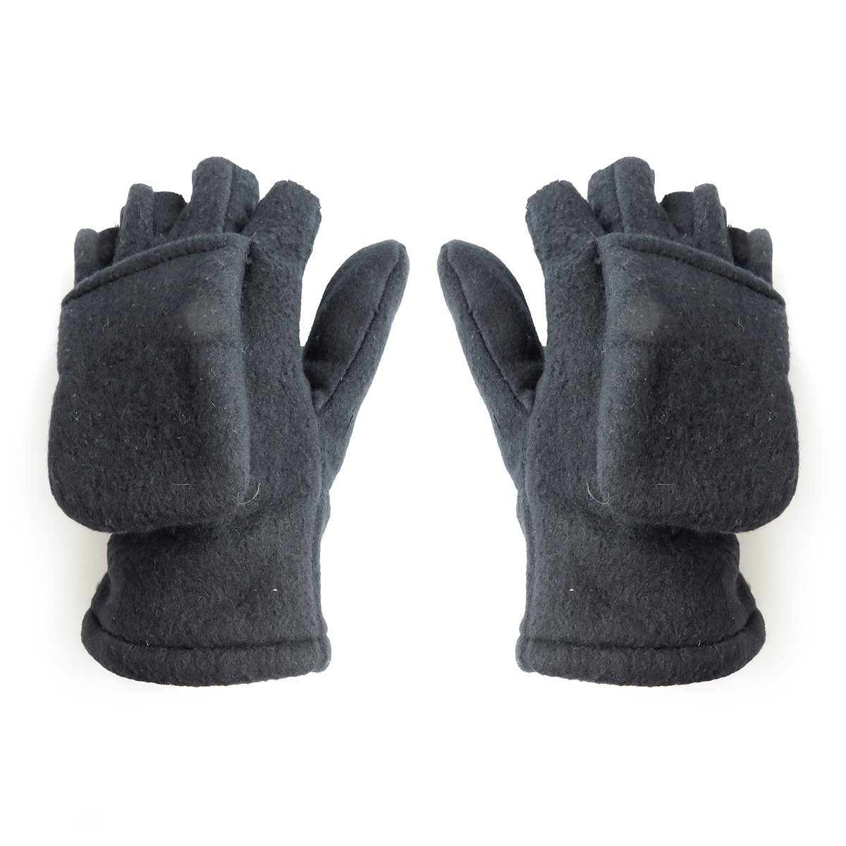 Sonia Originelli Strickhandschuhe Fleecehandschuhe Finger Halbfinger Faustumschlag Winter Fäustelumschlag, Halbfinger