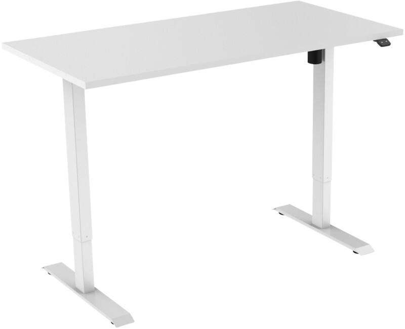 euroseats White Rechteckig Elektrisch Höhenverstellbar Sitz-Stehschreibtisch Holz, Metall Weiß 1.200 x 800 x 750 - 1.235 mm