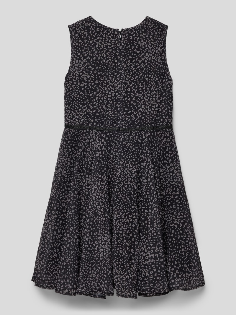 Kleid mit Animal-Print in schwarz