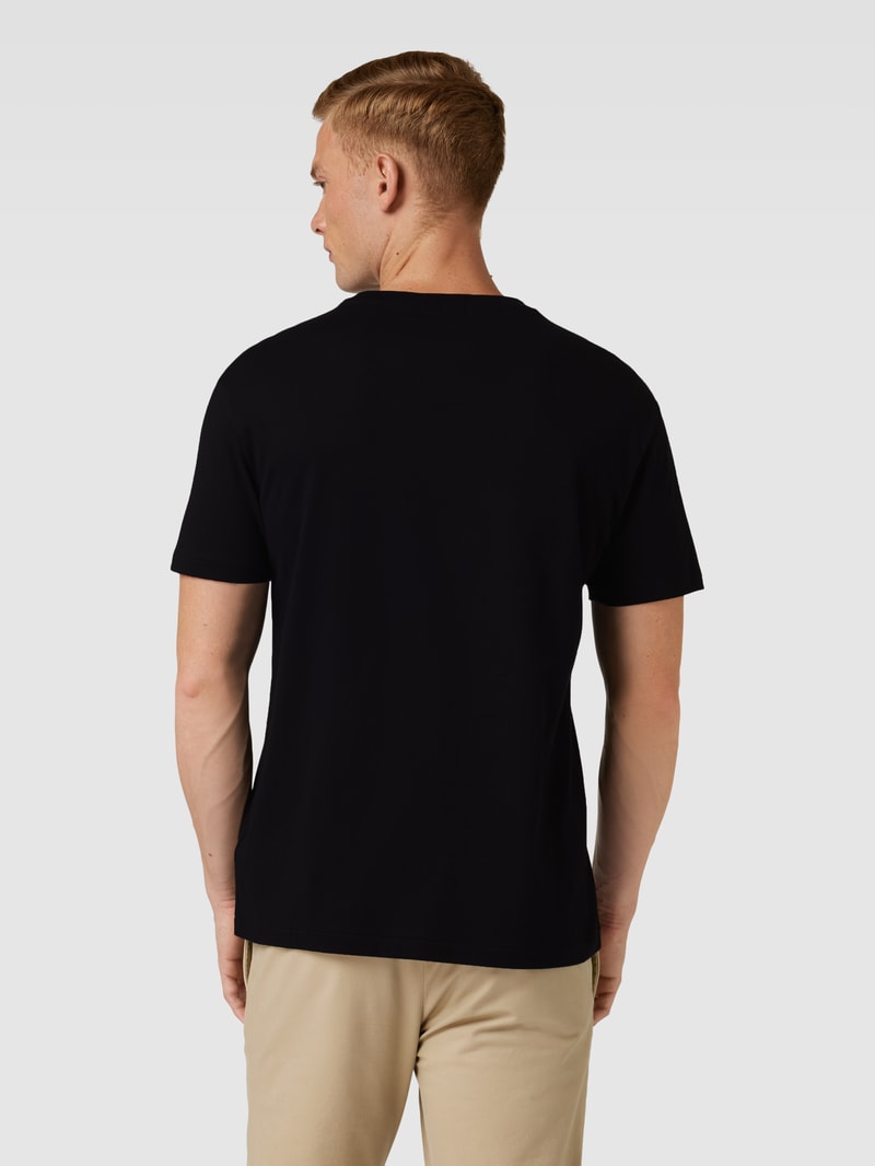 T-Shirt mit Label-Print in schwarz