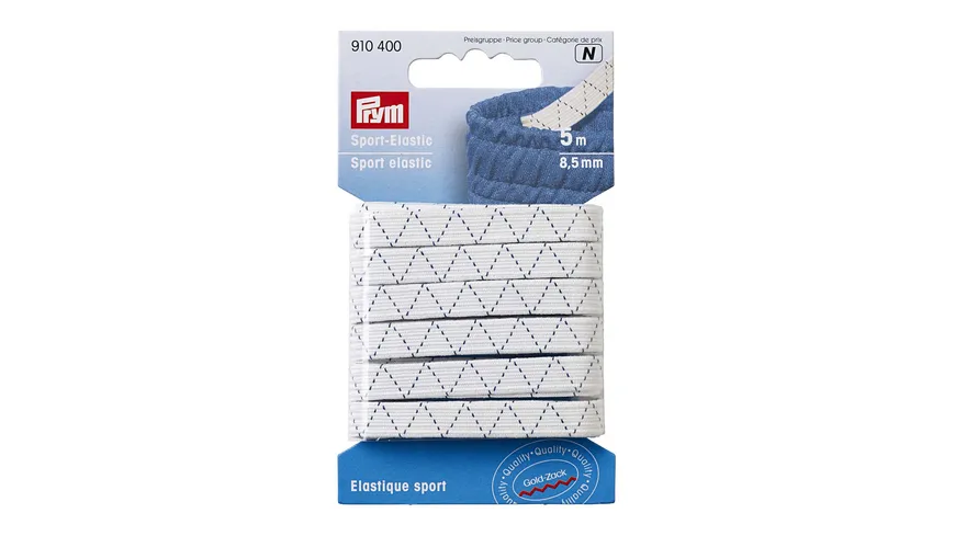 Prym Sport-Elastic 8,5 mm weiß 5 m