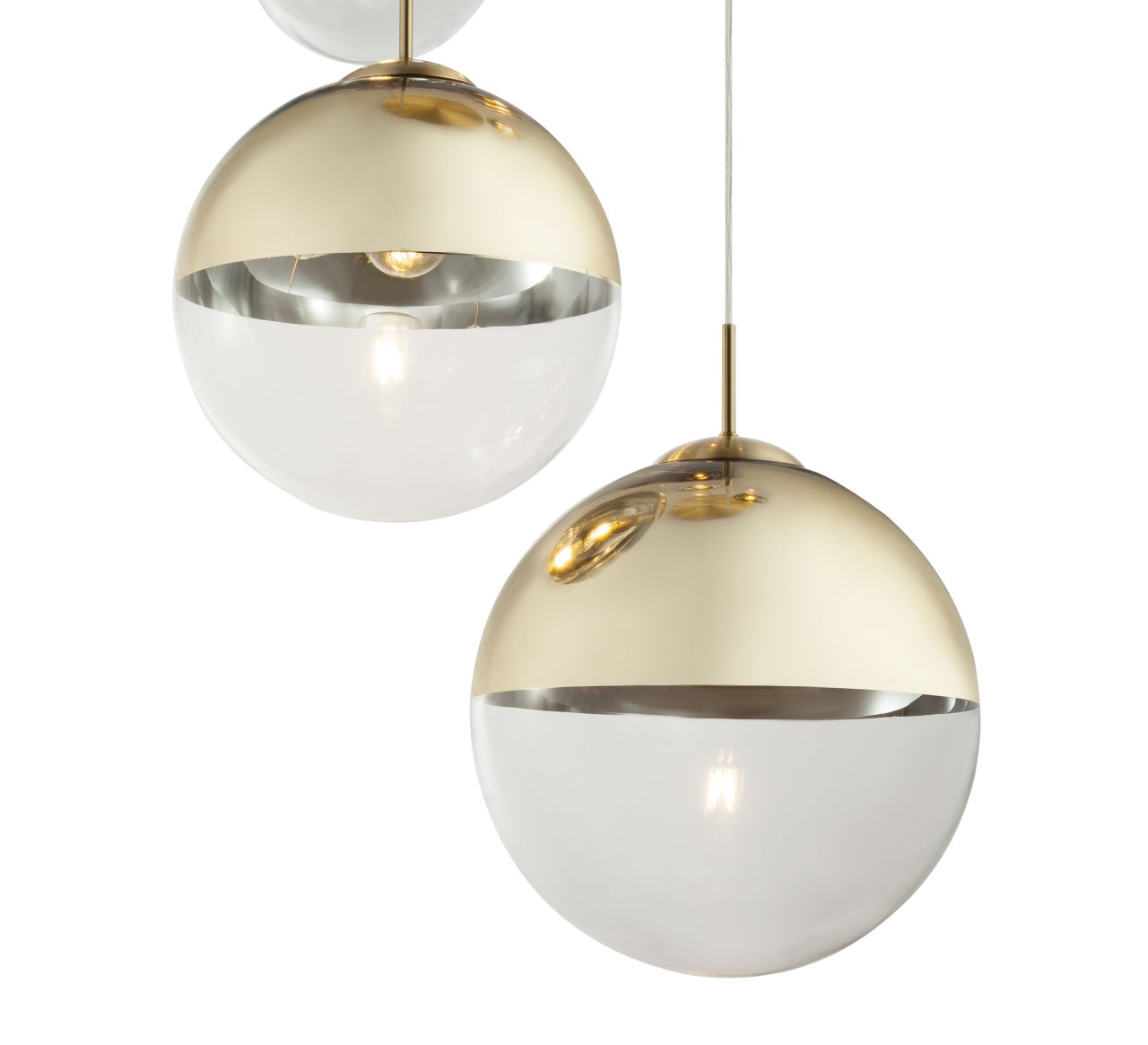 Globo Lighting - VARUS - Hängeleuchte Metall goldfarben, 3x E27