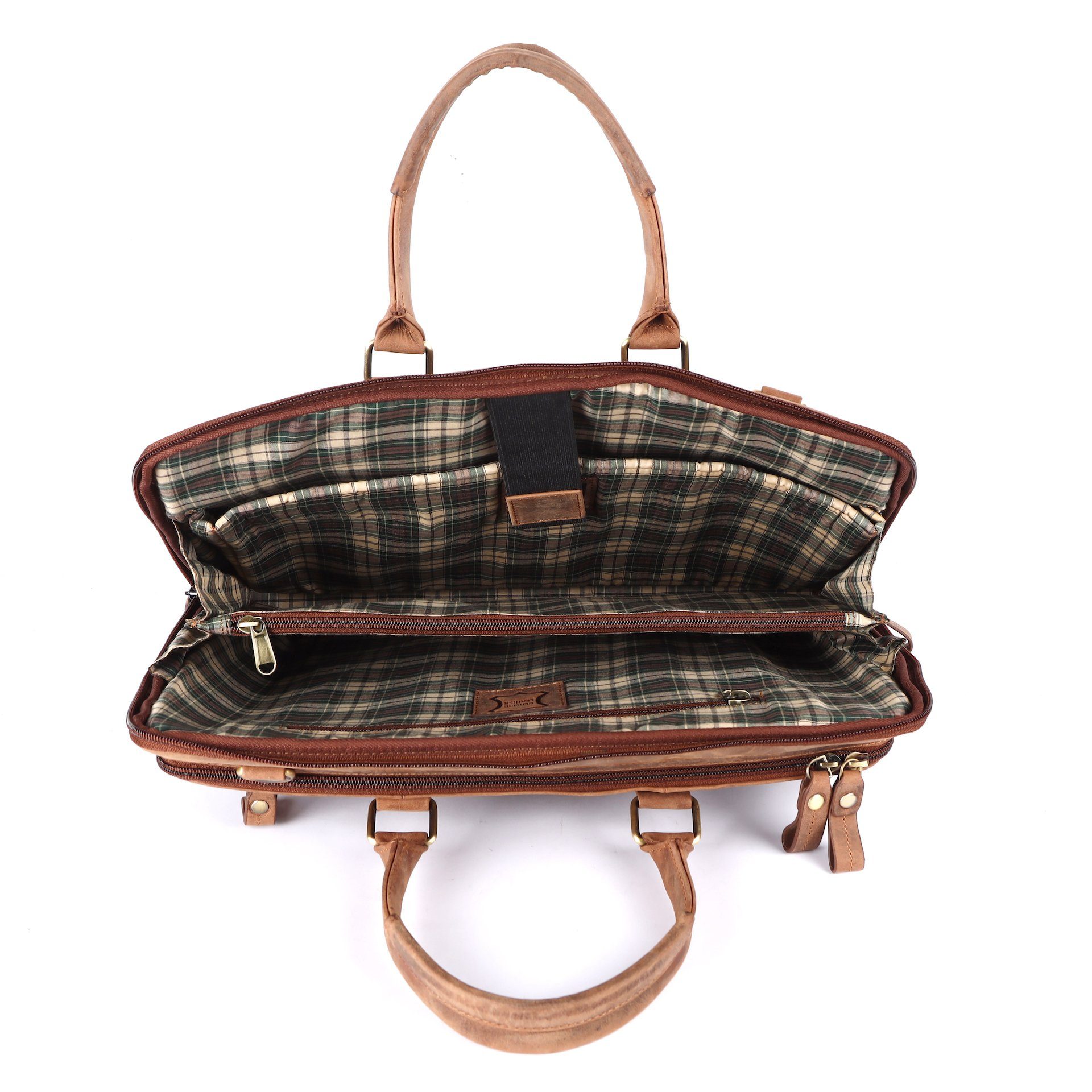 Benthill Aktentasche Echt Leder Laptoptasche Notebooktasche Umhängetasche Laptoptasche, Schultergurt / Umhängegurt Reißverschlussfach