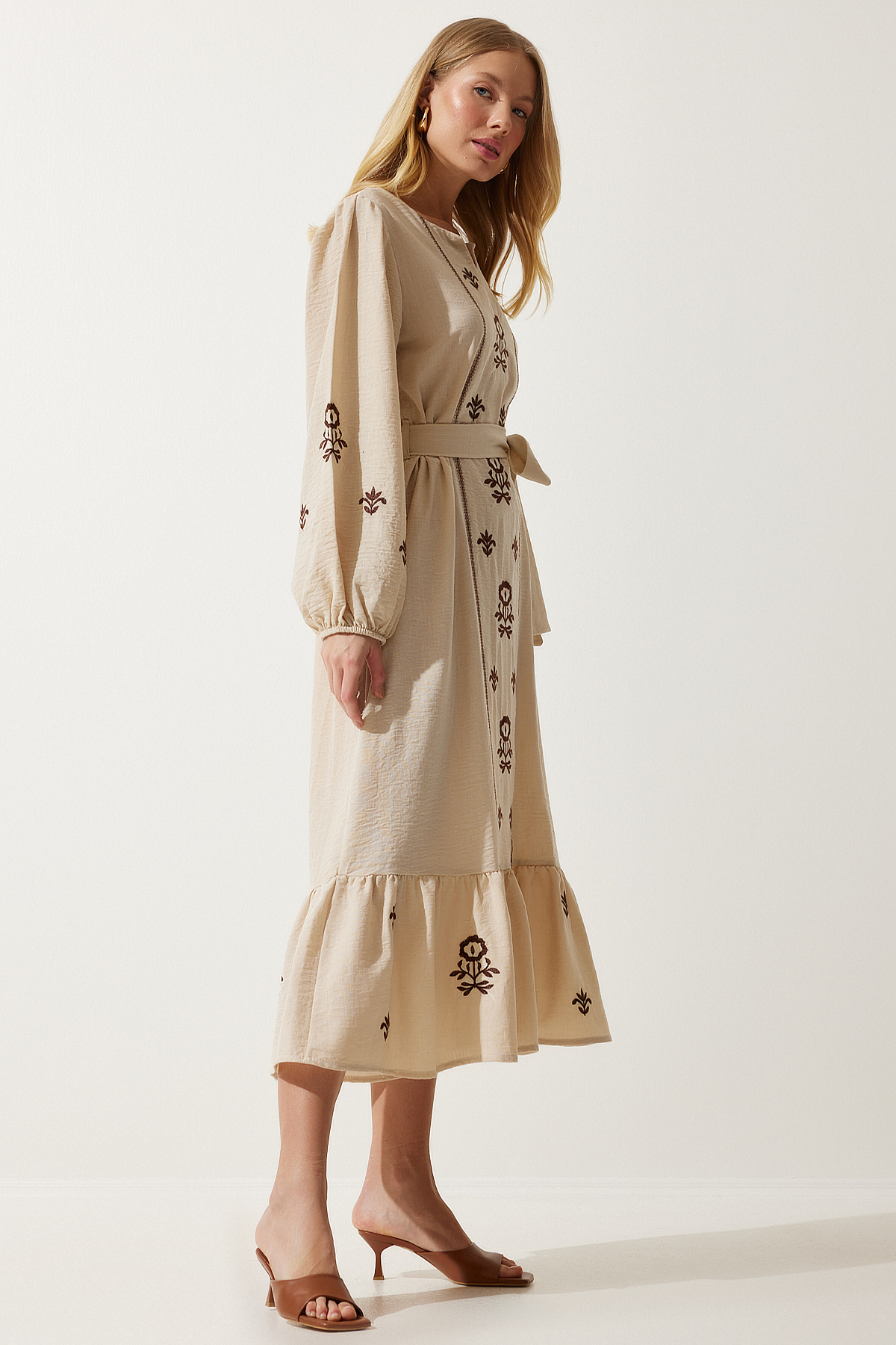 Happiness İstanbul  Kleid - Beige - A-Linie