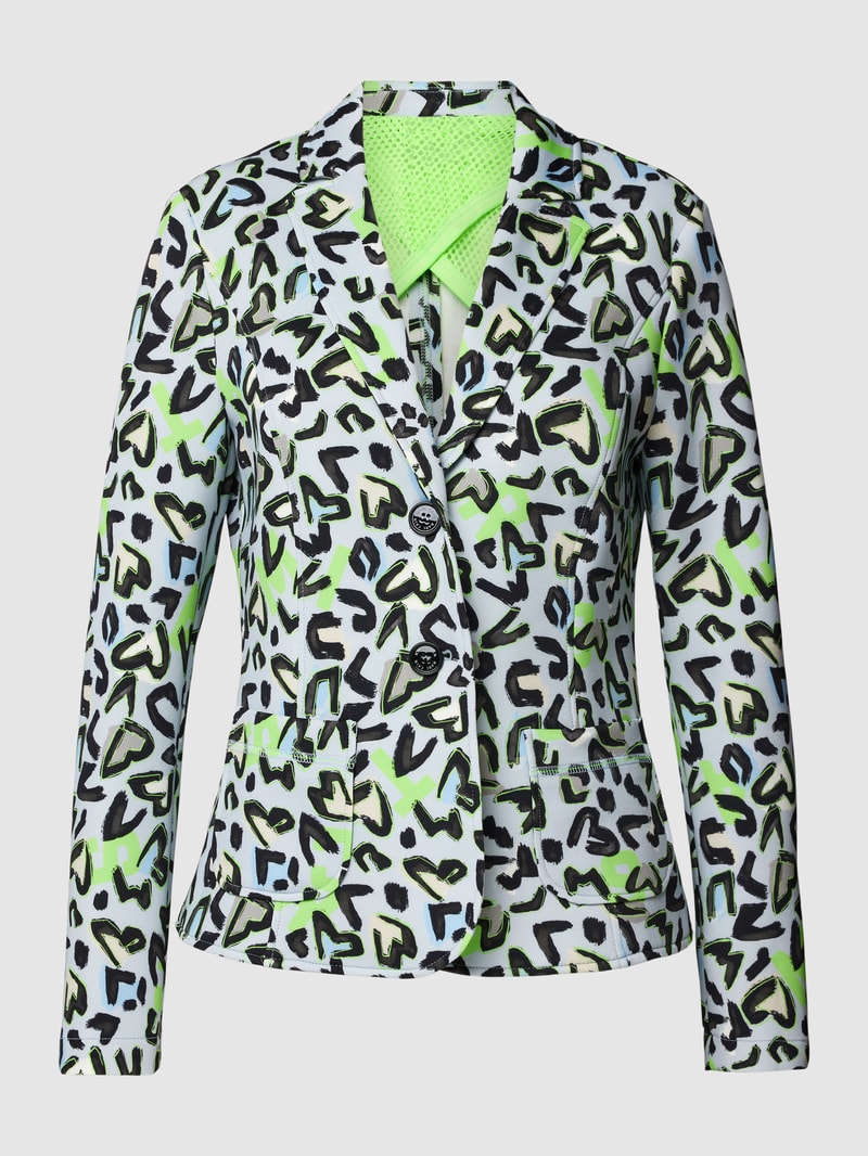 Blazer mit Allover-Muster in hellblau