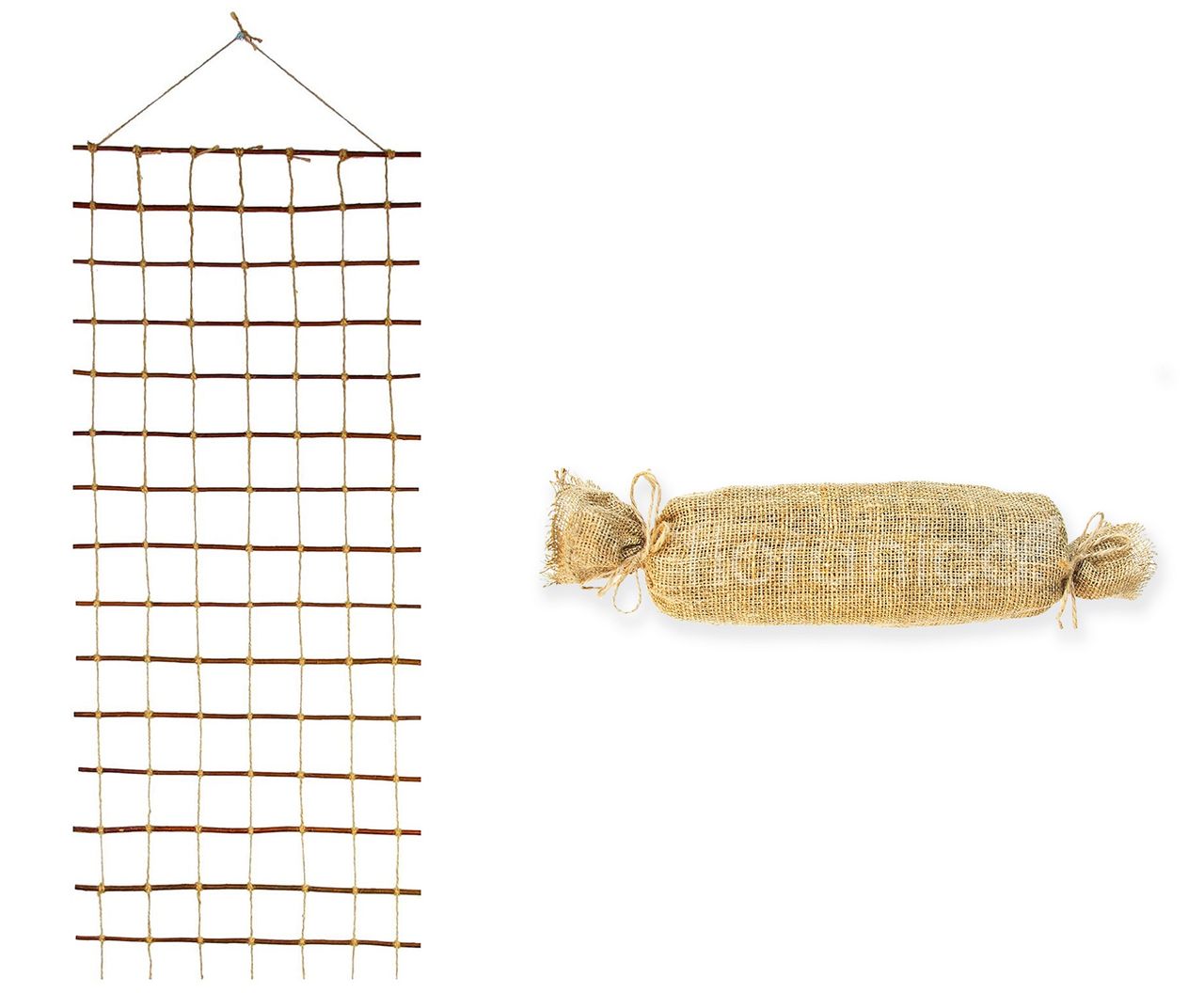 Pemicont Floranica Rankhilfe Rankgitter für Kletterpflanzen Länge 150cm Breite 30cm Naturweide Ökologische Schnur und Jutesack Stütze für Rosen Kletterpflanzen Gemüse Reben