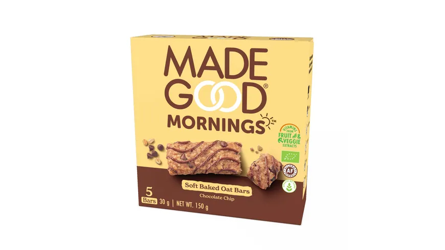 MADEGOOD Bio Haferriegel mit Schokostückchen 150 g