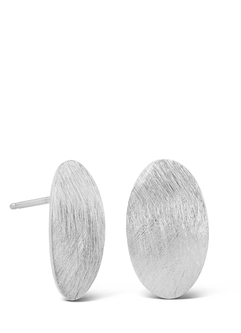 Casa Jewelry Olbia Satin silver stud earrings