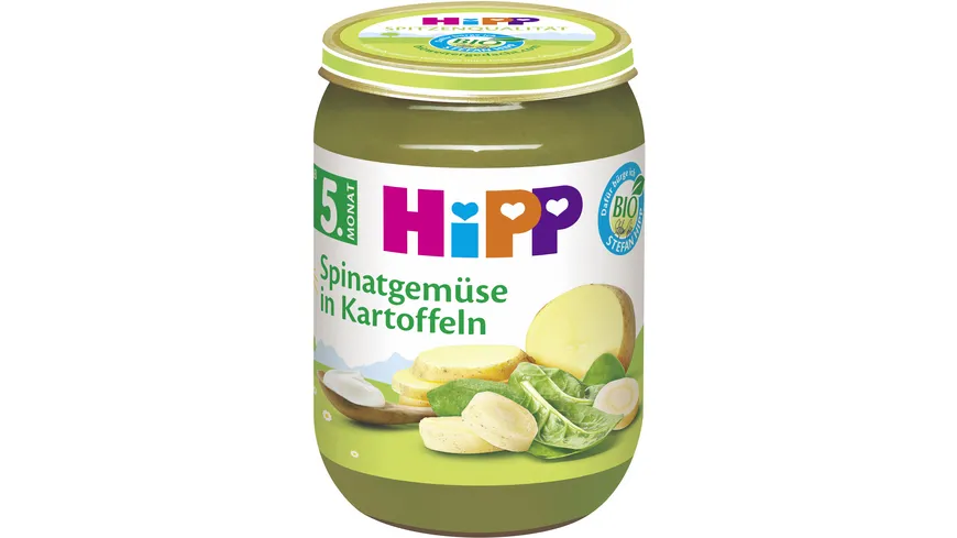 HiPP Bio Spinatgemüse in Kartoffeln 190 g