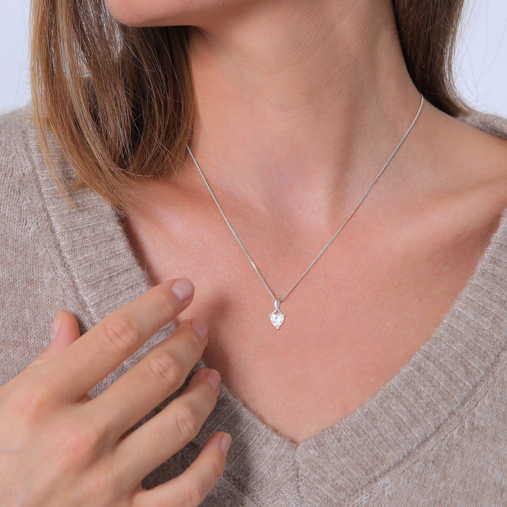 Elli Elli Collier Femmes Pendentif Cœur Infini ludique avec Cristal de Zirconium en Ar collier