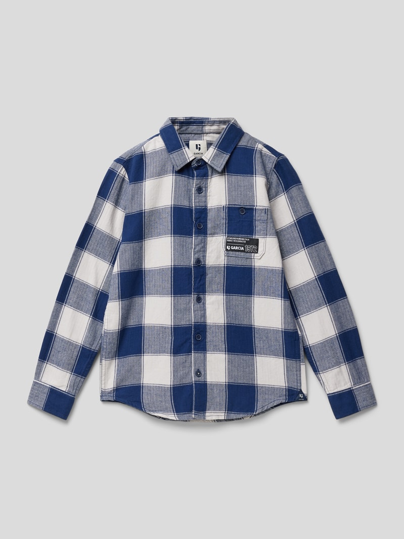 Hemd mit Vichy-Karo in blau