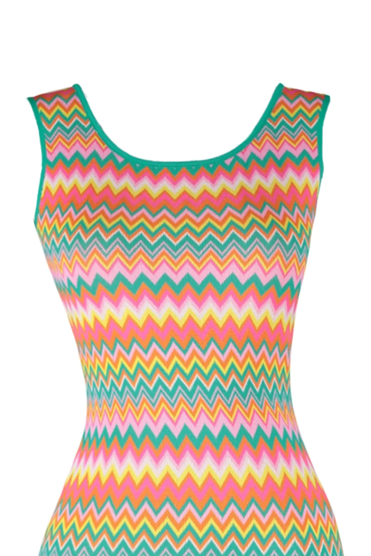 Trendyol Collection  Grünes Maxi-Strickkleid mit Farbblockmuster TWOSS23EL00678