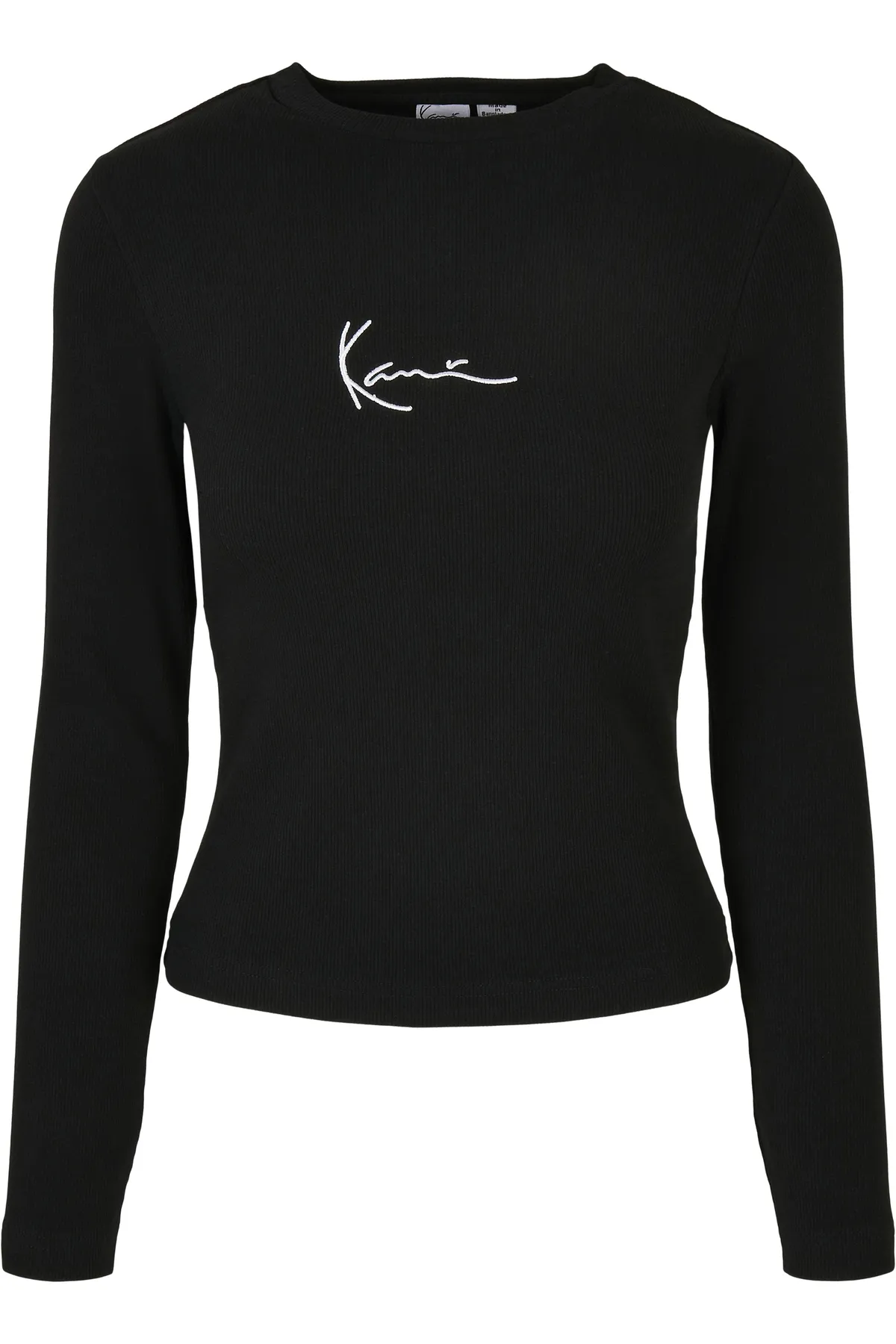 KARL KANI  Damen KW-LS012-001-01 SMALL SIGNATURE RIB LS BLACK