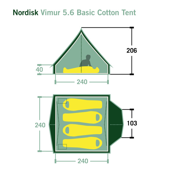 VIMUR 5.6 TECHNICAL COTTON TENT - Gruppenzelt