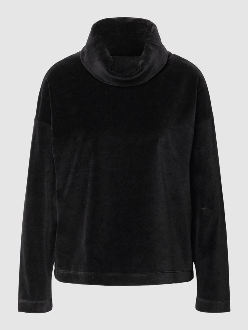 Sweatshirt mit Rollkragen Modell 'Greto' in schwarz