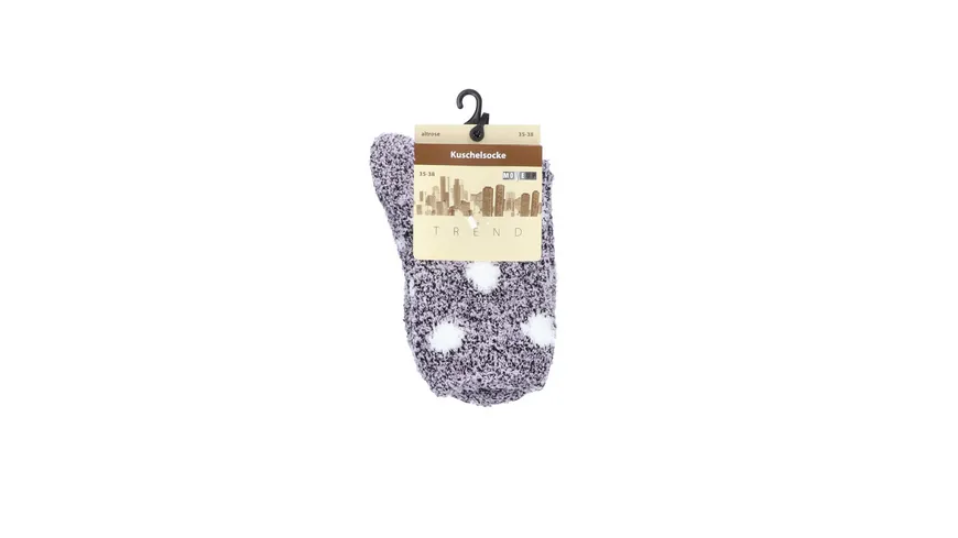 MOVE UP Damen Kuschelsocken Punkte altrosa