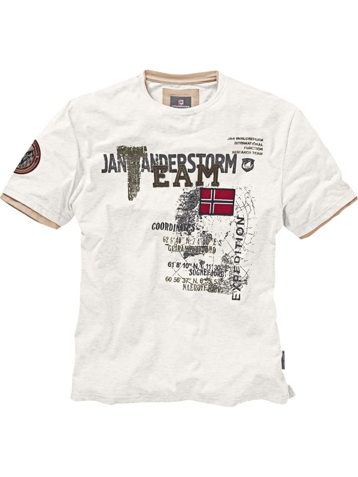 Jan Vanderstorm T-Shirt SÖLVE in wollweiß günstig kaufen