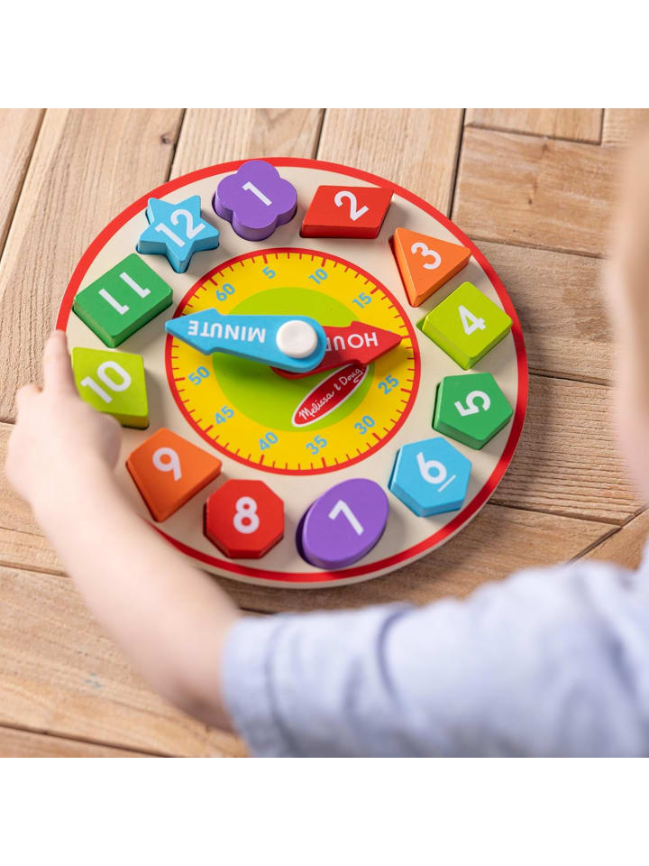 Melissa & Doug Holzuhr mit Formen zum Sortieren 13 Teile günstig kaufen onesize