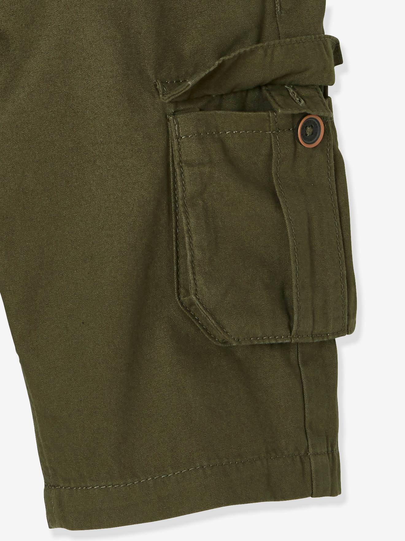 Bermuda esprit battle garçon kaki foncé