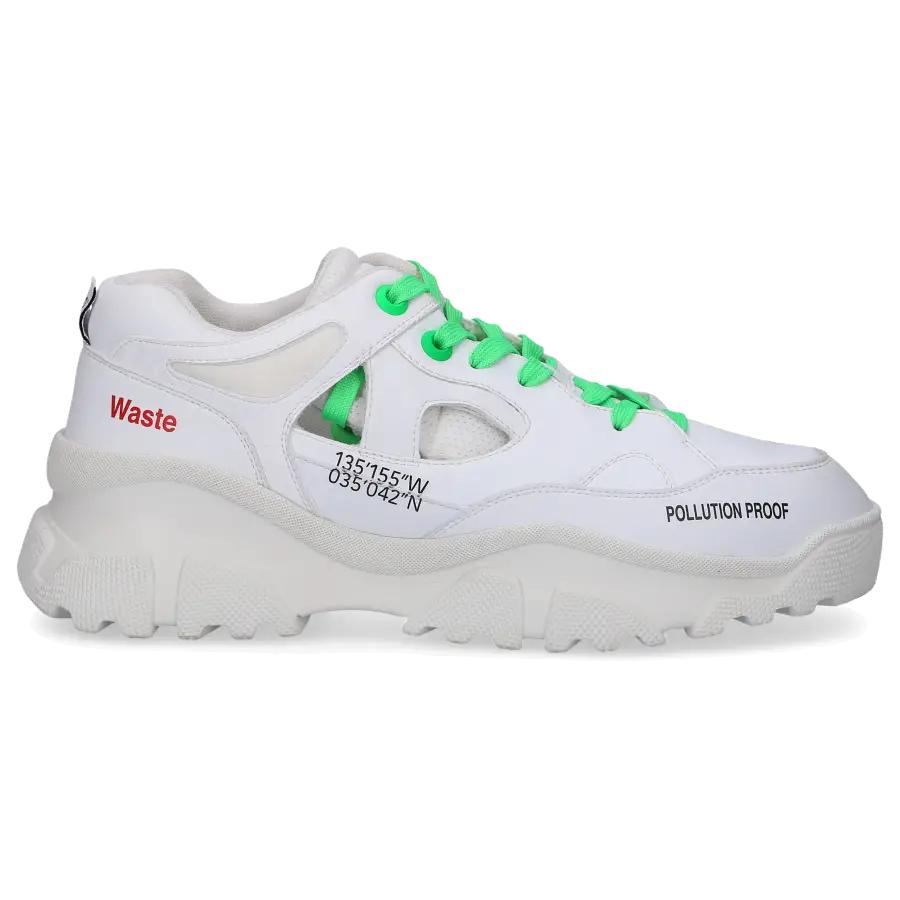 F_WD - Sneaker low FWS340 Eco Nappaleder Logo weiß - weiß