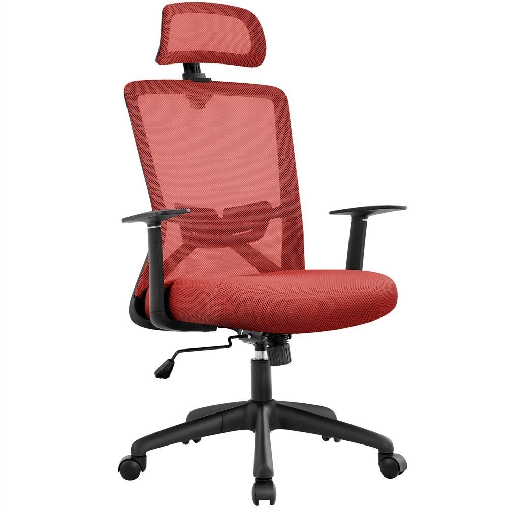 Yaheetech Drehstuhl, Bürostuhl mit Rollen Ergonomischer Schreibtischstuhl